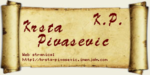 Krsta Pivašević vizit kartica